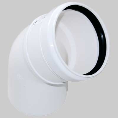 CURVA IN PPS APERTA MF - ÃE 80 ang. 45Â° - 1 pezzi - MADE IN ITALY