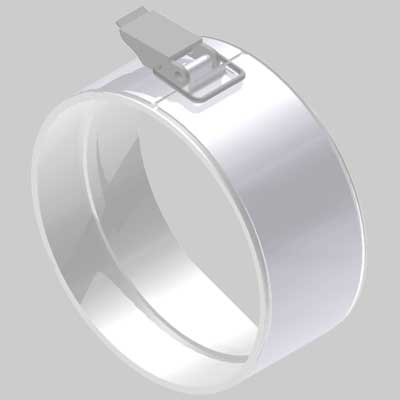 MANICOTTO TUBO-TUBO CON FASCETTA ATTACCO RAPIDO - Ø 80 - 1 pezzi - MADE IN ITALY