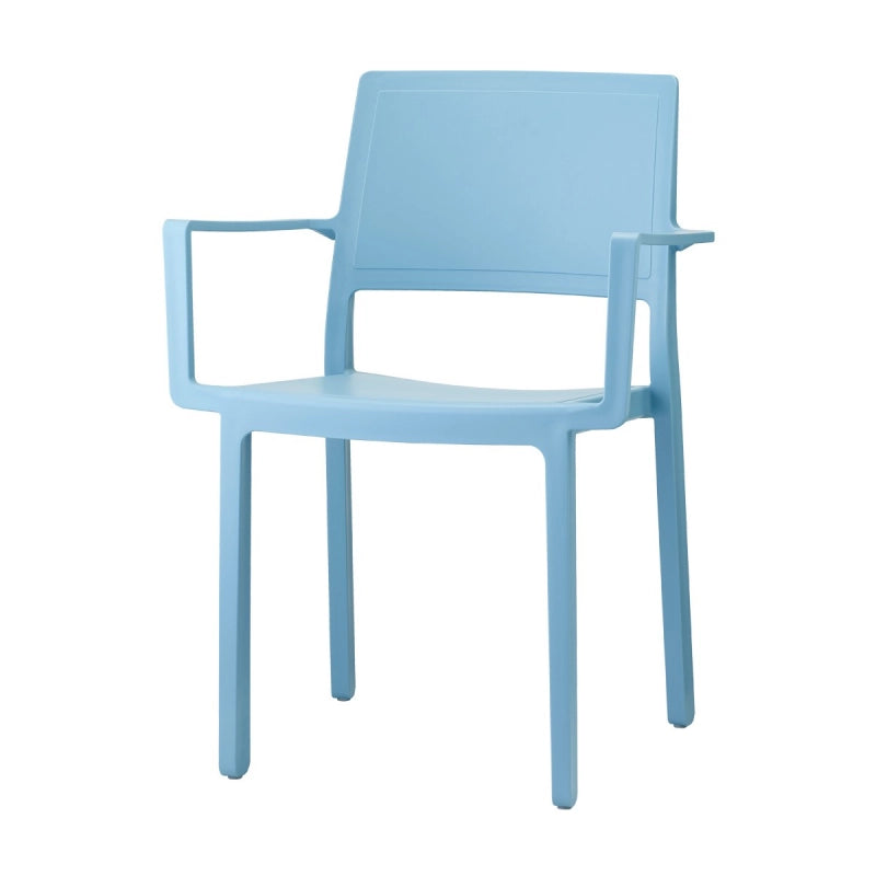 SET 4 SEDIE KATE CON BRACCIOLI TECNOPOLIMERO SCAB DESIGN - Azzurro 62
