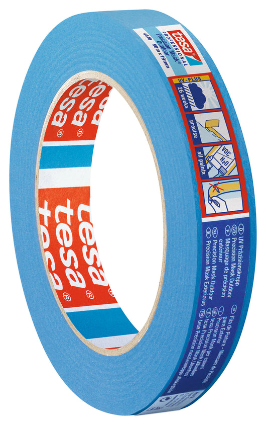 Tesa NASTRO PER MASCHERATURA PRECISION MASK OUTDOOR PLUS BLU mm. 25x50 mt. , durata 26 settimane 6.00 rotoli