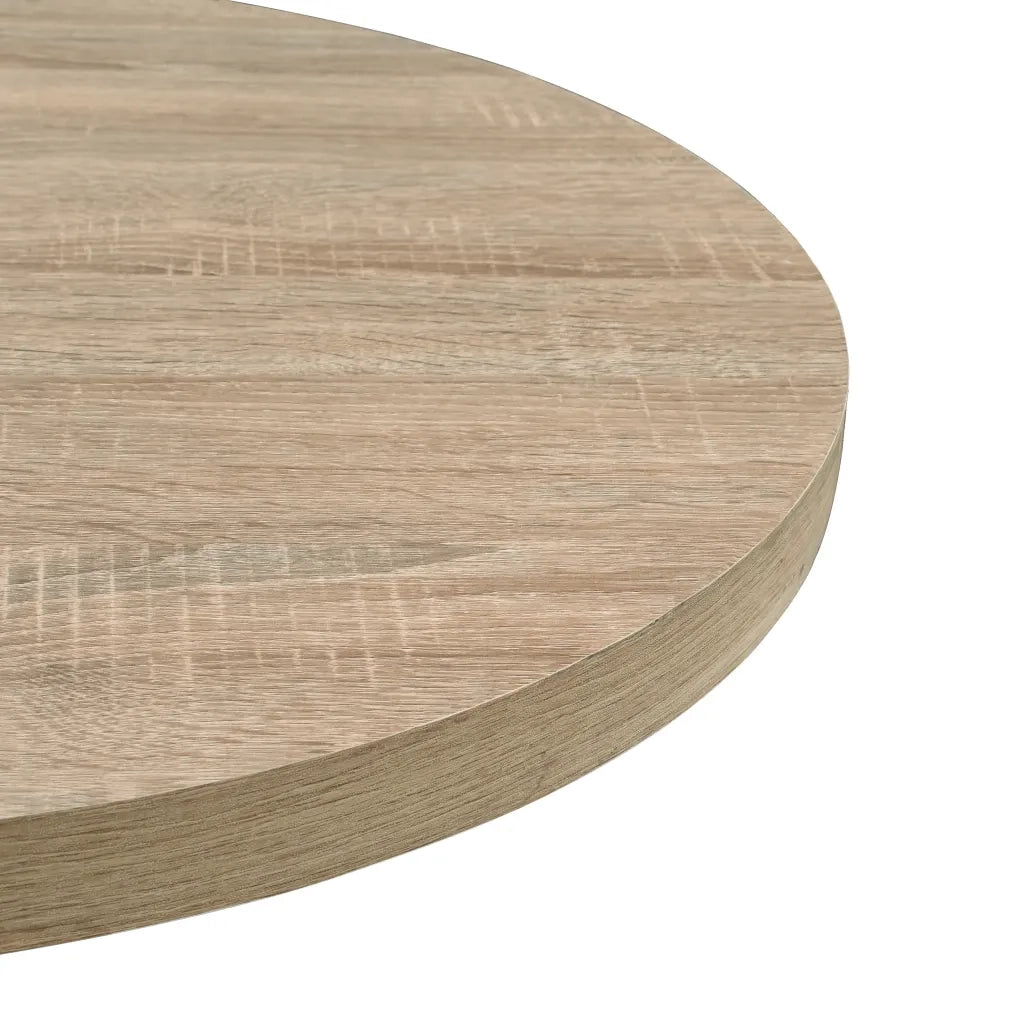 Tavolo Bistrot in MDF e Acciaio Rotondo 80x75 cm Colore Rovere 245613