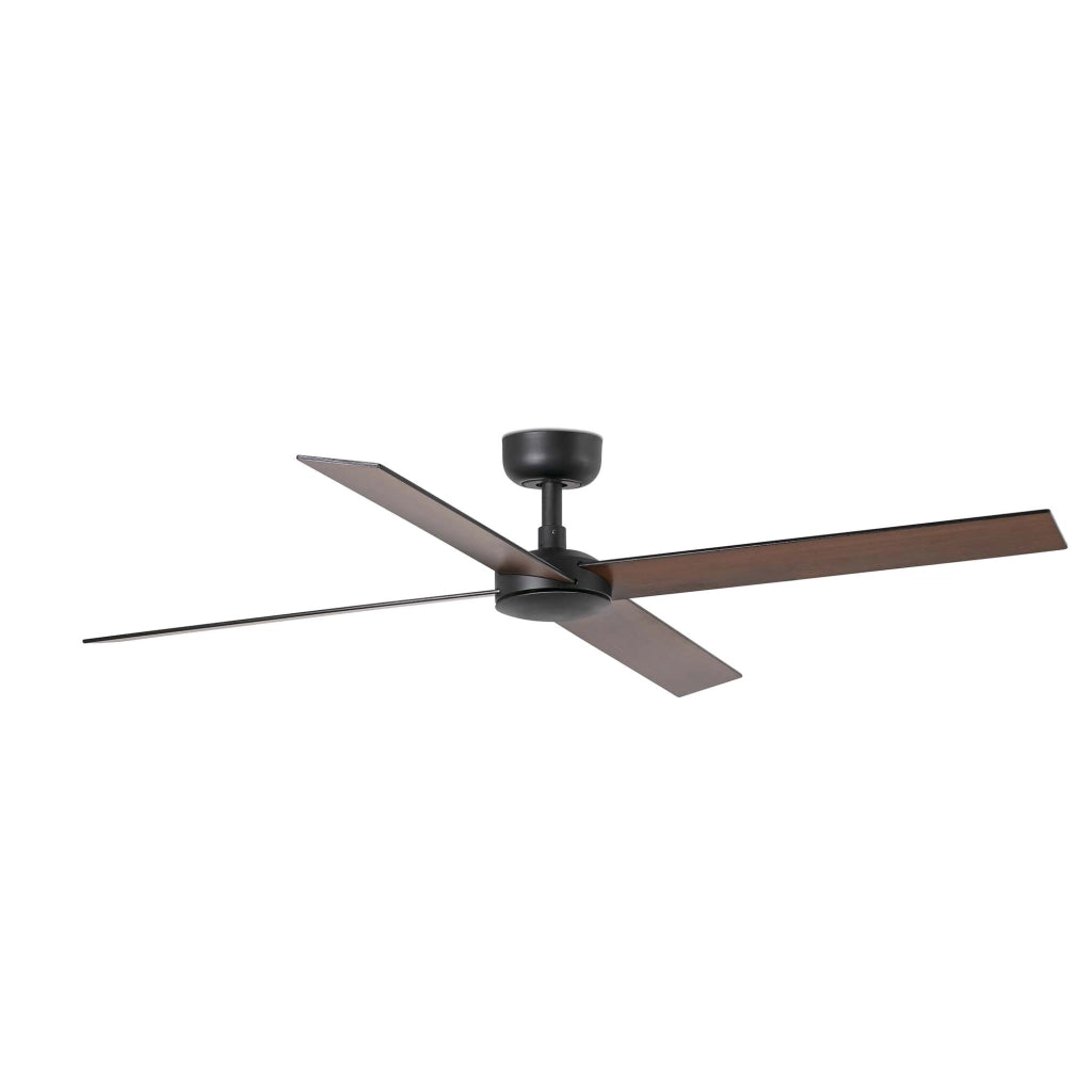 RUDDER L 4 Ventilatore da soffitto nero/noce