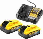 DEWALT DCB1104H2-QW – Kit 2 Batterie 18V Powerstack 5 Ah + Caricabatterie XR
