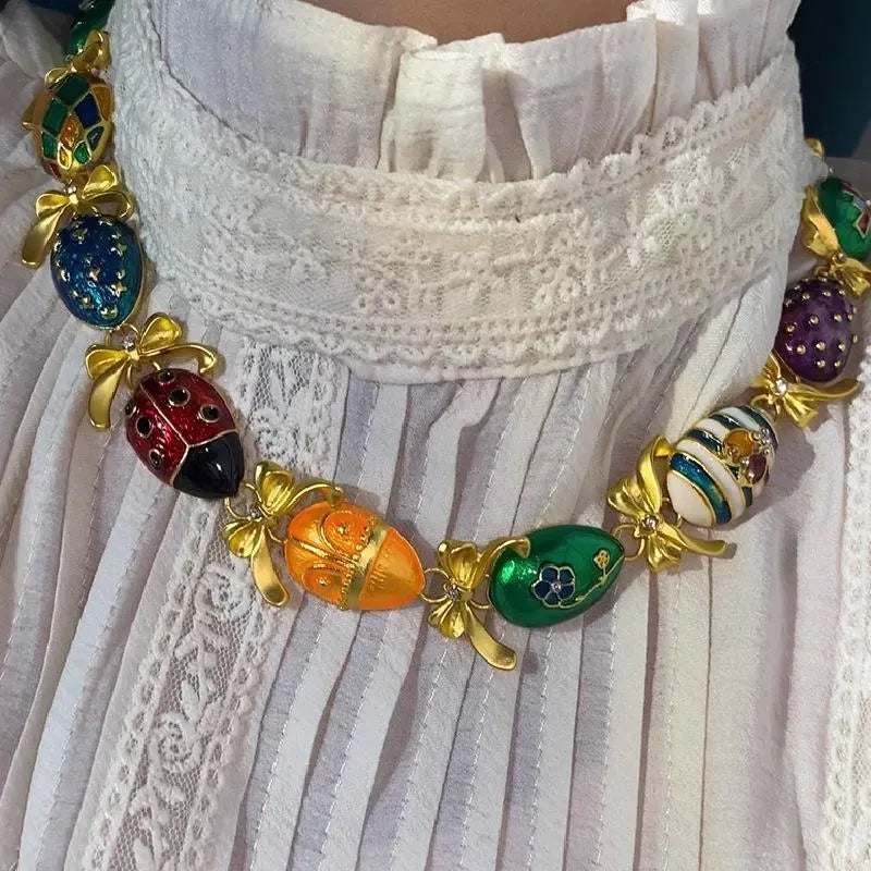Set di gioielli con insetti realizzati a mano con perline: stile vintage da palazzo