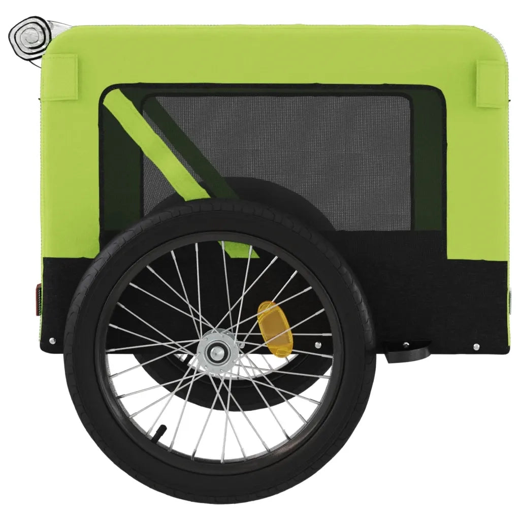 Rimorchio da Bici per Animali Verde e Nero Oxford e Ferro CFW8742275