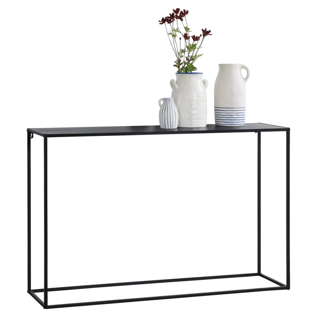 Tavolo a Consolle in Metallo 74x115x32 cm Tavolo da Appoggio - Nero [en.casa]