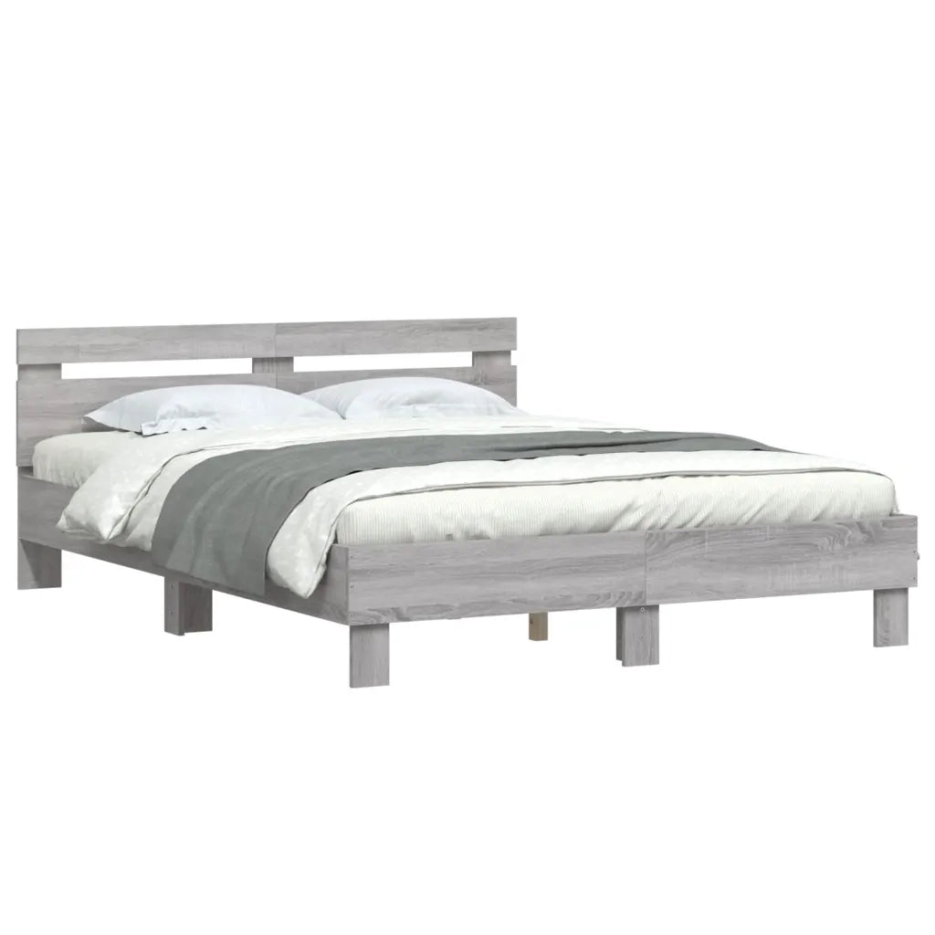 Giroletto Testiera Grigio Sonoma 140x190 cm Legno Multistrato 3207439