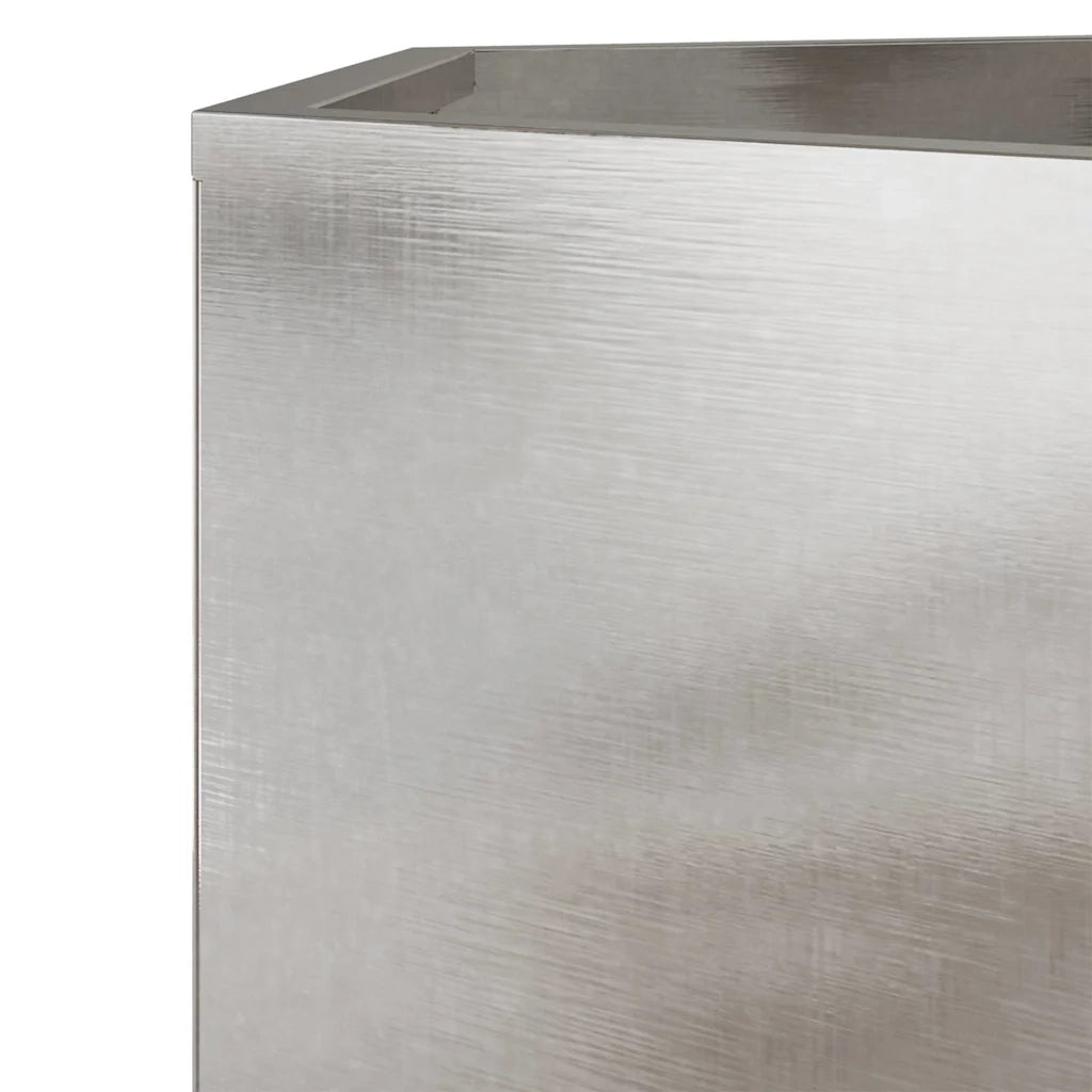 Fioriera da Giardino Esagono-Vaso da Esterno 69x60x45 cm in Acciaio Inox
