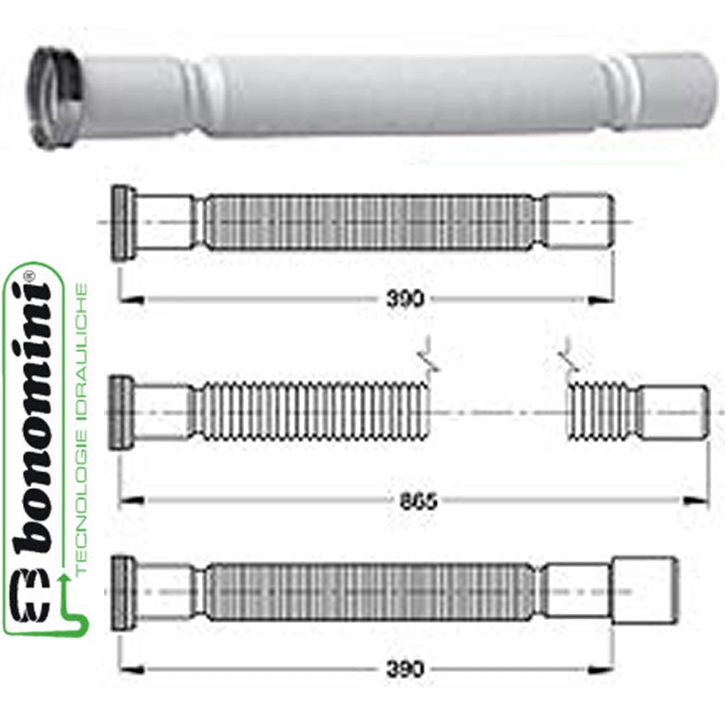 Bonomini tubo racorapid con ghiera metallo 1'1/2 x mm 40