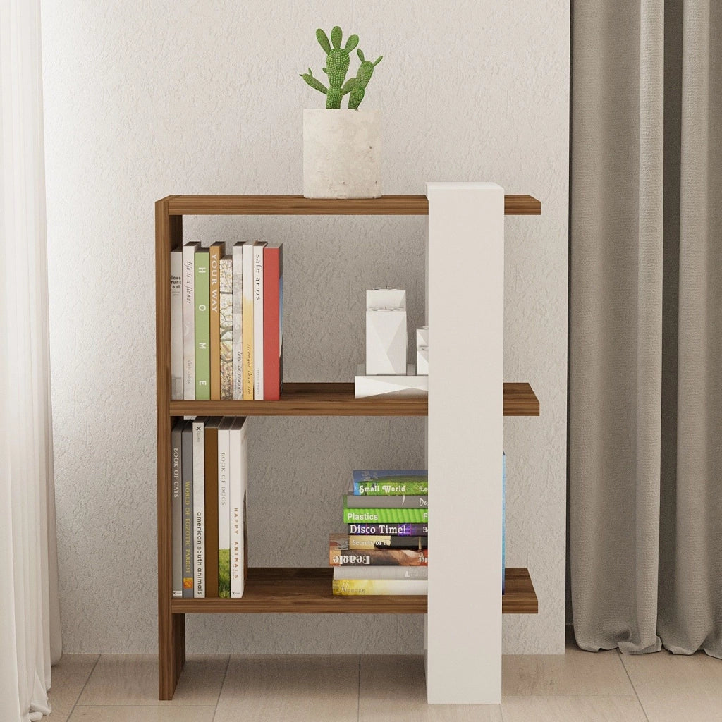 Biblioteca Netro, Libreria 3 Ripiani, 52x25x70h cm Bianco