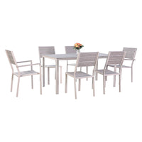 SET GIARDINO IN ACCIAIO 'ASSOS' colore beige  - LIF