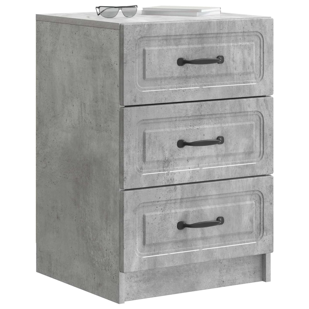 Armadio da Notte con cassetto Grigio Cemento 43 x 41 x 63,5 cm
