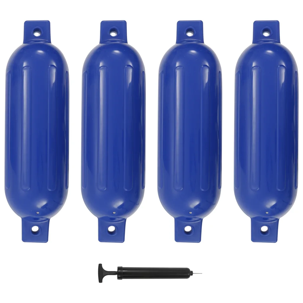 Paraurti per Gommone 4 pz Blu 51x14 cm in PVC 92377