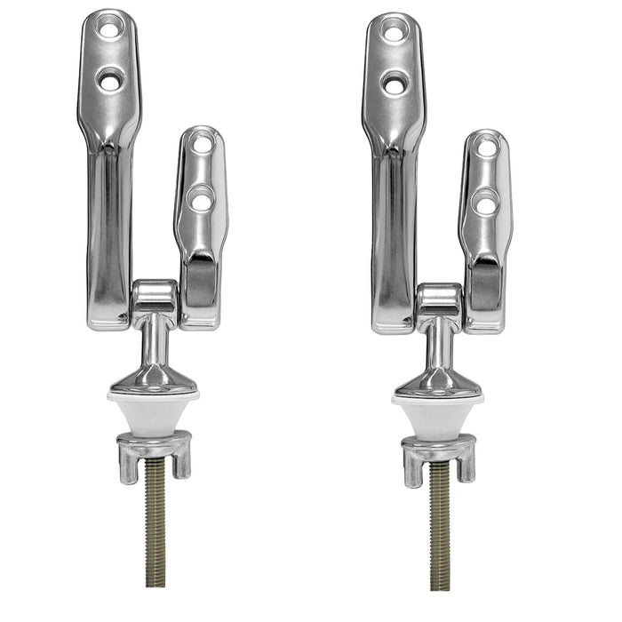 COPPIA CERNIERE PER COPRIWATER IN OTTONE CROMATO