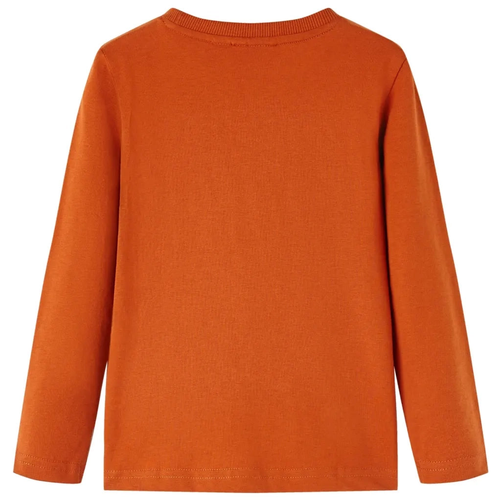 Maglietta da Bambino Maniche Lunghe Ruggine Chiaro 128 13157