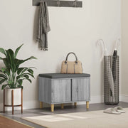 Panca per ingresso con cuscino Sonoma grigia 60 x 38 x 46 cm 891525