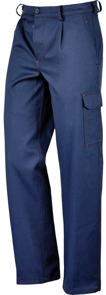 PANTALONE 100% COTONE CARGO Col. Blu  Tg. 52