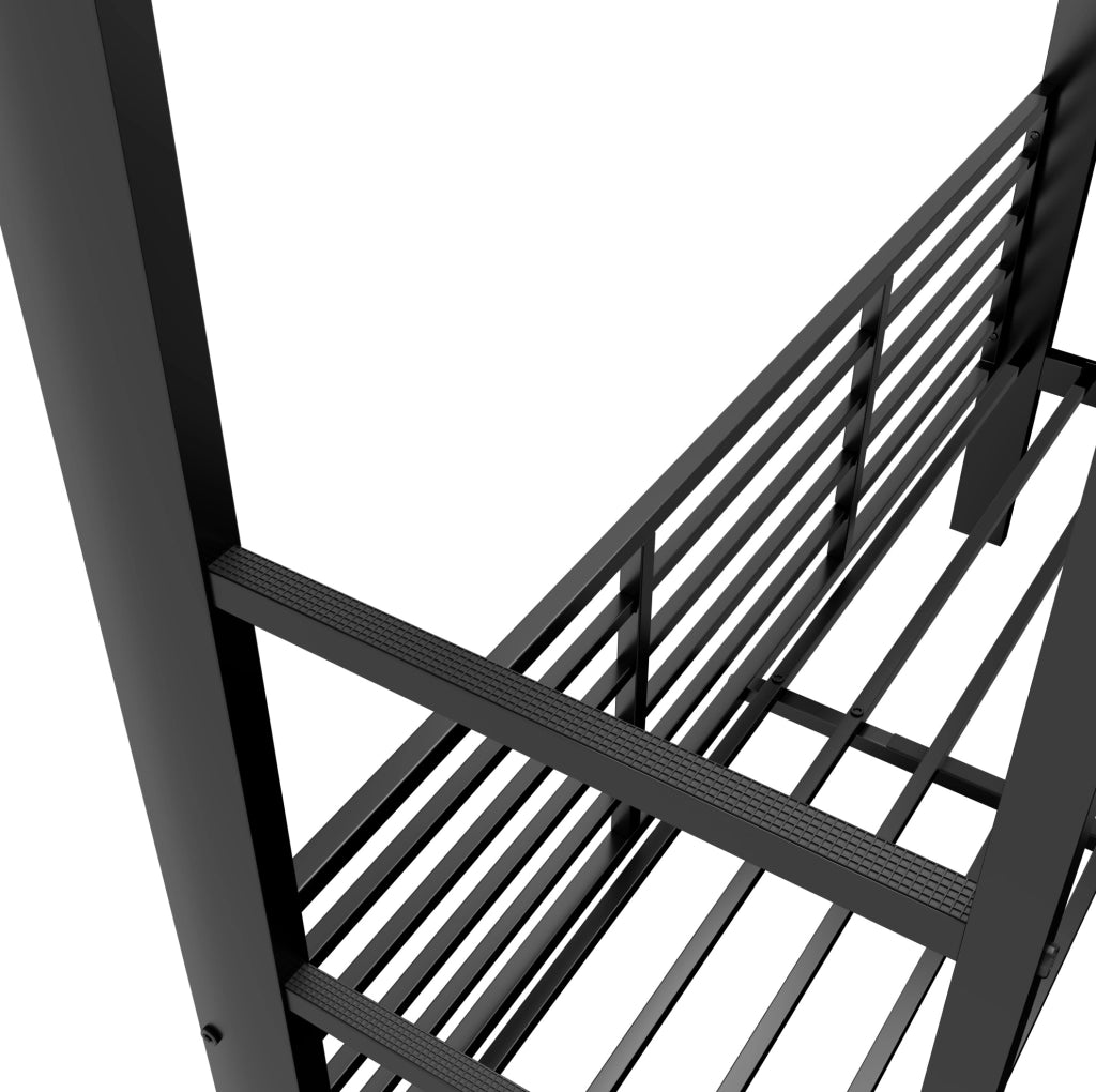 Letto a castello 205.0x145.0x170.0 cm silenzioso; portata 400 kg in metallo nero