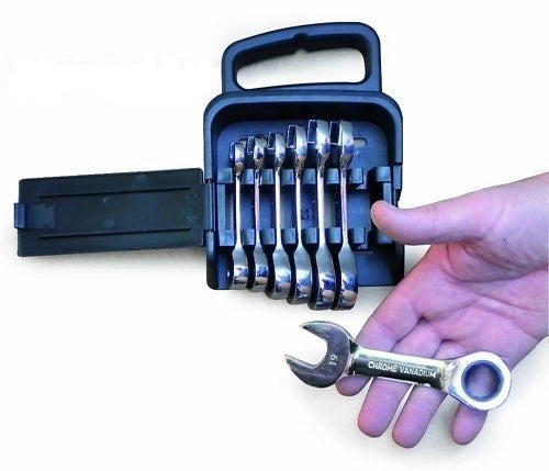 SET CHIAVE COMBINATA A CRICCHETTO 7 PZ. CROMO VANADIUM