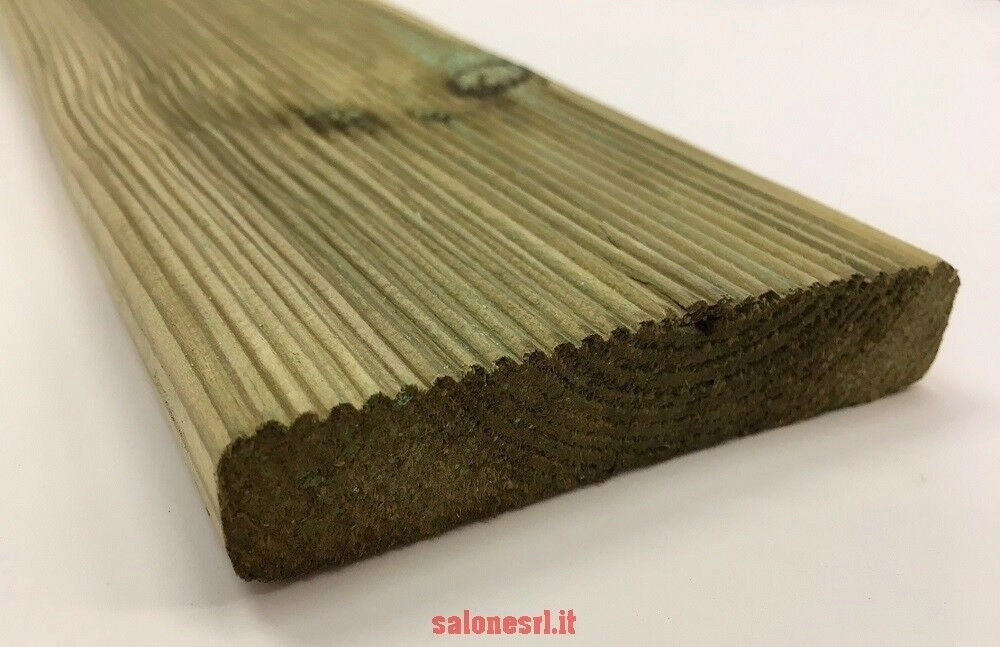 Tavole in massello di pino legno IMPREGNATE per pavimenti sez. cm. 1,9x9 lungh. Cm. 240 pezzi: 40