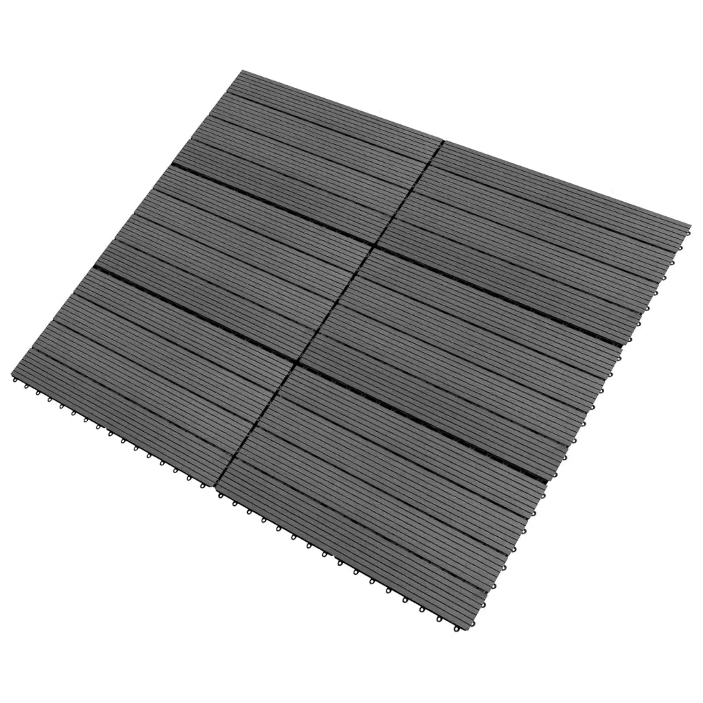 Piastrella per Decking 6 pz Grigio 60 x 30 cm WPC CFW2730106