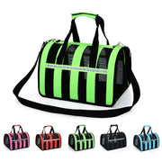 Trade Shop - Trasportino Borsa Zainetto Strisce 47x29x30cm Pieghevole Tracolla Cane Gatto -