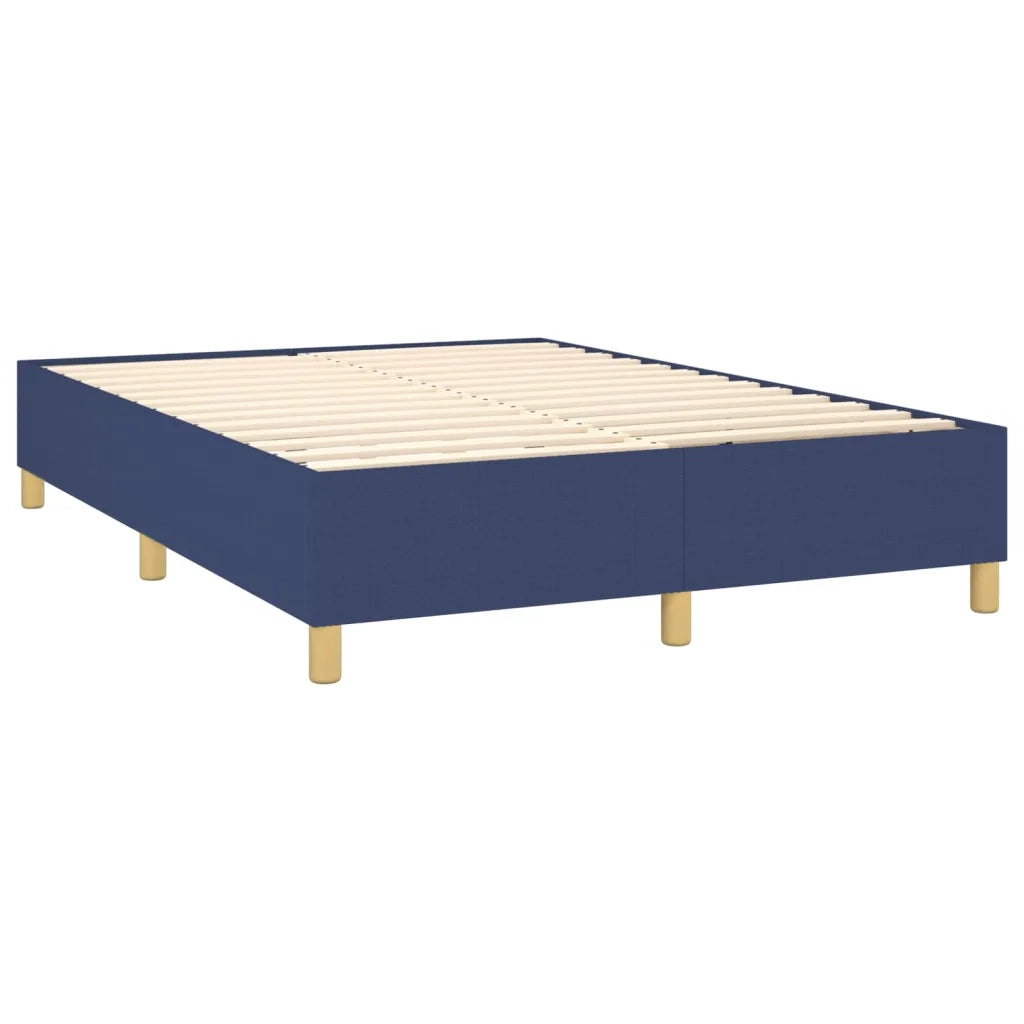 Letto a Molle con Materasso e LED Blu 140x190 cm in Tessuto 3135675