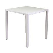 Tavolo alluminio regolabile Alma biancoquadro cm 80x80h75