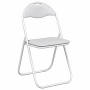 Sedia pieghevole 8 pz | Sedie da cucina Bianco 48 x 43,5 x 81 cm Pelle Sintetica