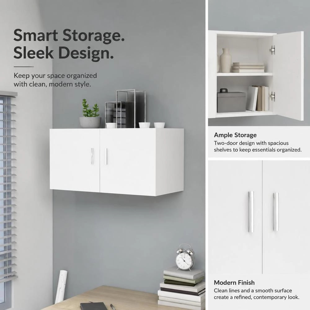 Wall Cabinet, White, 80 X 39 X 40 Cm, Wood-based Material