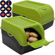 Scatole di conservazione + adesivi / 29x19x19cm, 5L - 4 kg per verdure e frutta