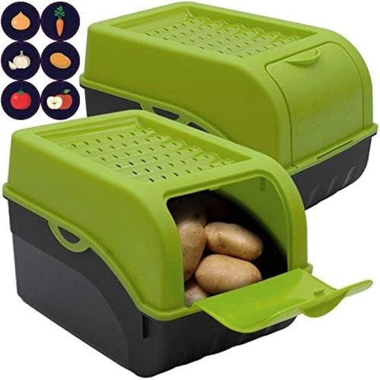 Scatole di conservazione + adesivi / 29x19x19cm, 5L - 4 kg per verdure e frutta