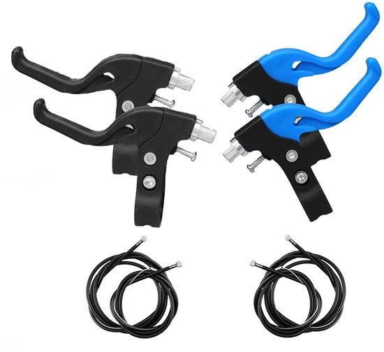 Manubri di frenata per bicicletta - Netturbina in alluminio - Livello di frenata - Blu+Nero - Adatto per bicicletta da corsa e mountain bike - Duraturo e leggero - 120mm - 22,2mm - 31,8mm