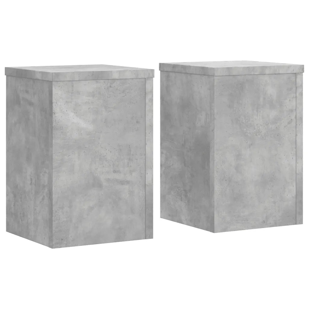 vidaXL Supporti per Piante 2 pz Grigio 20x20x30 cm Legno Multistrato