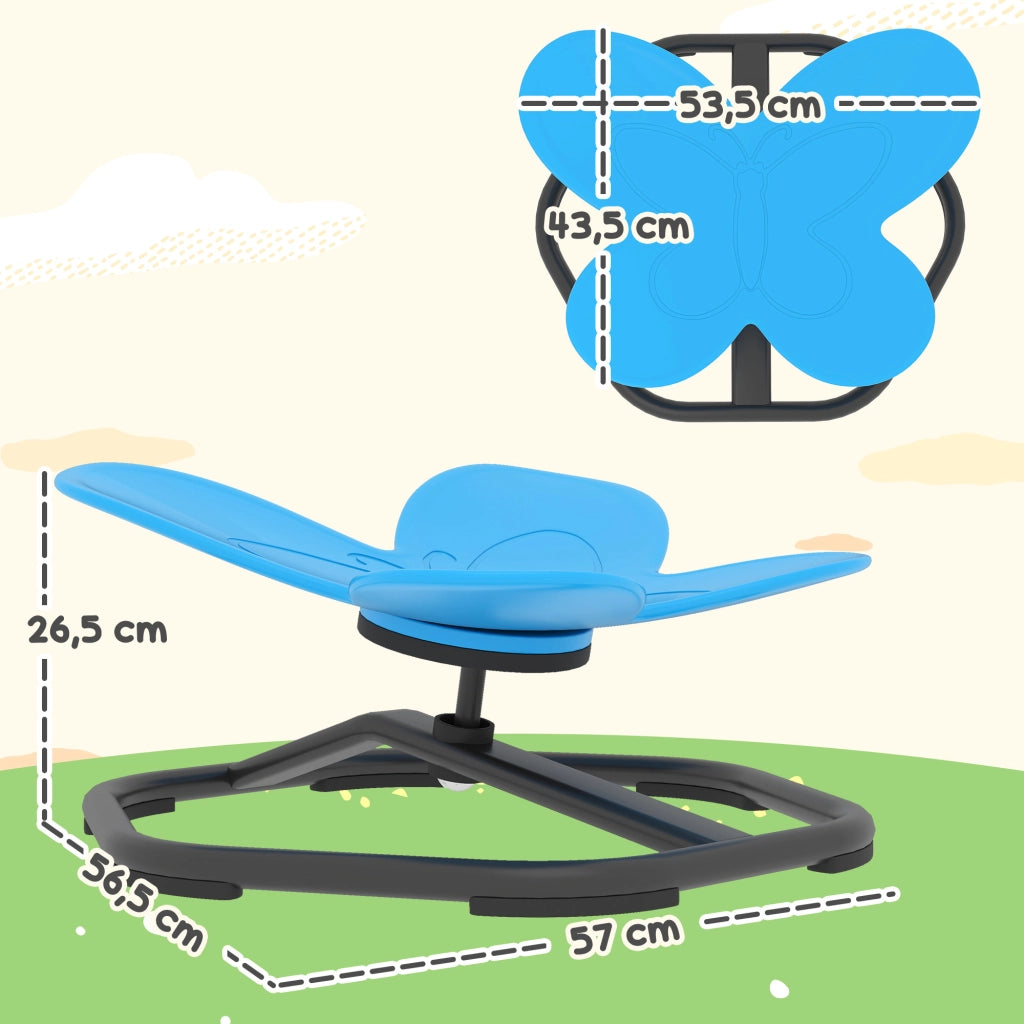 Sedia girevole per bambini a forma di farfalla ¨C zephmum ¨C blu