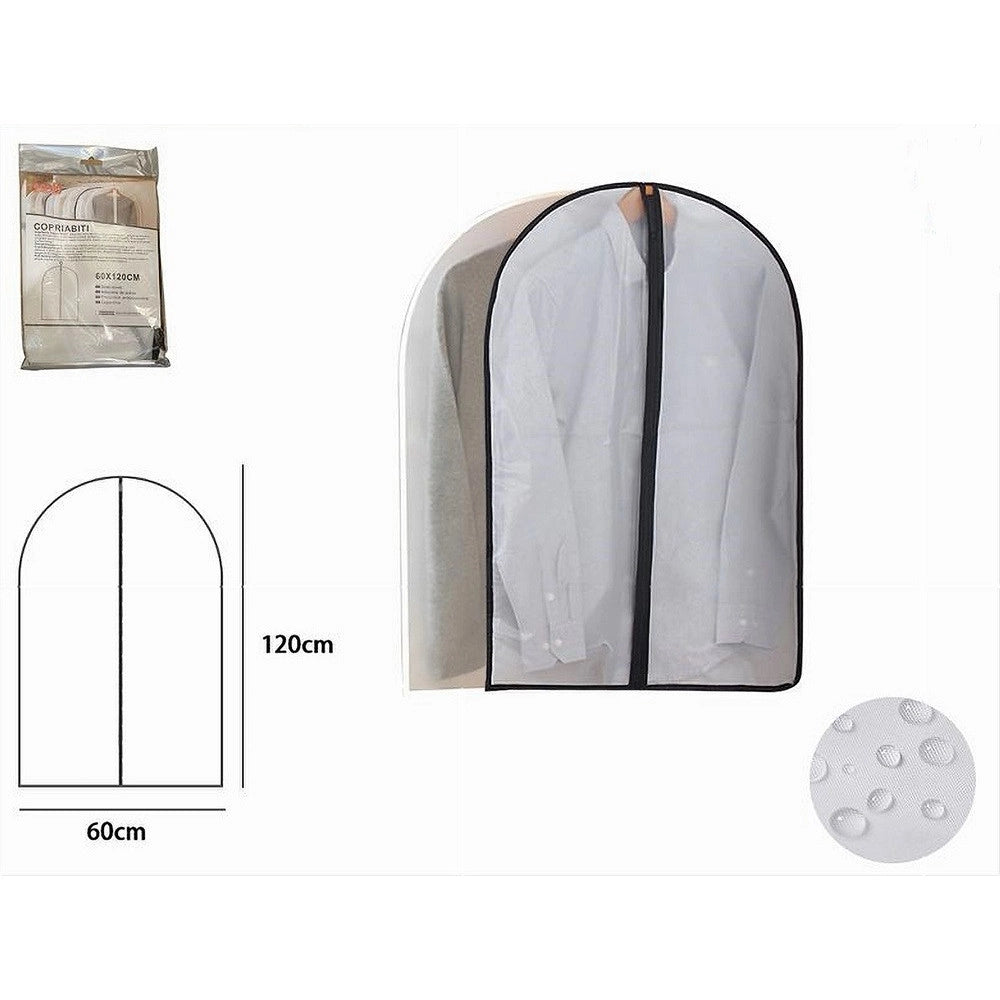Trade Shop - Custodia Copriabito Fodera Indumenti Giacca Cappotto Con Cerniera 60x120cm 87416 -