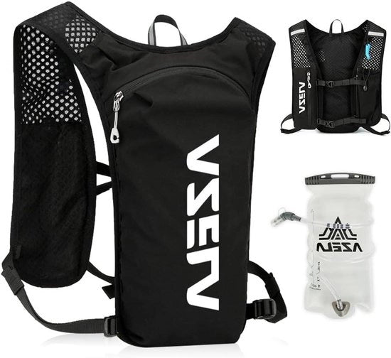 Vestito da Corsa Adattabile con Sacchetto per Bevande - Riflettente - Escursionismo da Trail Corse in Pista Mountain Bike - Donna e Uomo