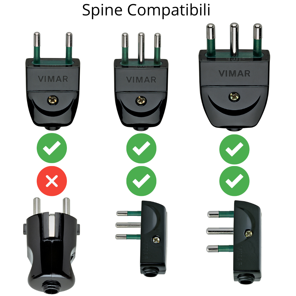 Matix presa bivalente bivalente bipasso binaca standard italiano am5180