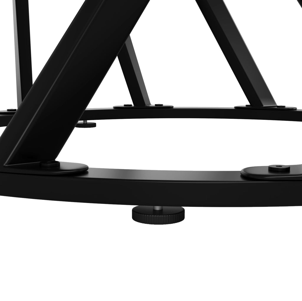 Tavolo da pranzo rotondo 80 cm in MDF con gambe in metallo