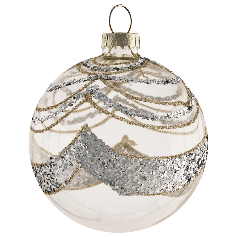 Set di 35 palline di Natale in vetro dorato da appendere all'albero di Natale in stile tradizionale
