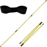 Strumenti di allenamento da golf - 3 set - Bastoncini di allineamento pieghevoli - Cintura di correzione del colpo - Per principianti - Materiale: Fibra di vetro/Poliester - Allenamento da golf