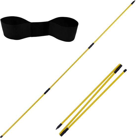 Strumenti di allenamento da golf - 3 set - Bastoncini di allineamento pieghevoli - Cintura di correzione del colpo - Per principianti - Materiale: Fibra di vetro/Poliester - Allenamento da golf
