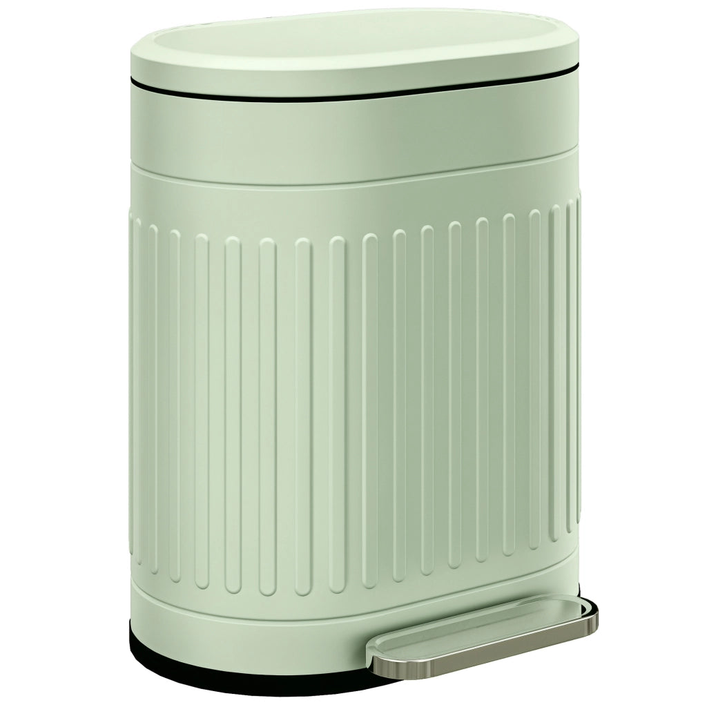 Secchio per rifiuti 20L con coperchio pedale e cestino interno estraibile ¨C zephmum ¨C Verde 36,5x31,2x45 cm