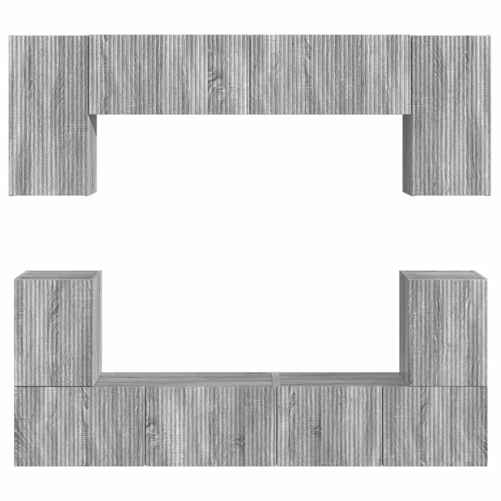 Set mobile TV 5 pcs Grigio Sonoma Legno multistrato