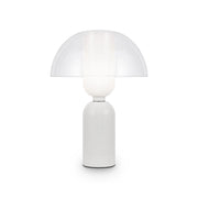 Maytoni Lampada da tavolo moderna Memory 1 luce E14 bianco metallo vetro