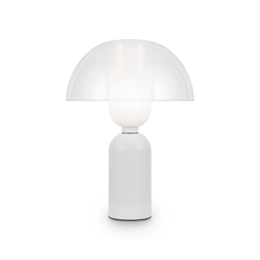 Maytoni Lampada da tavolo moderna Memory 1 luce E14 bianco metallo vetro