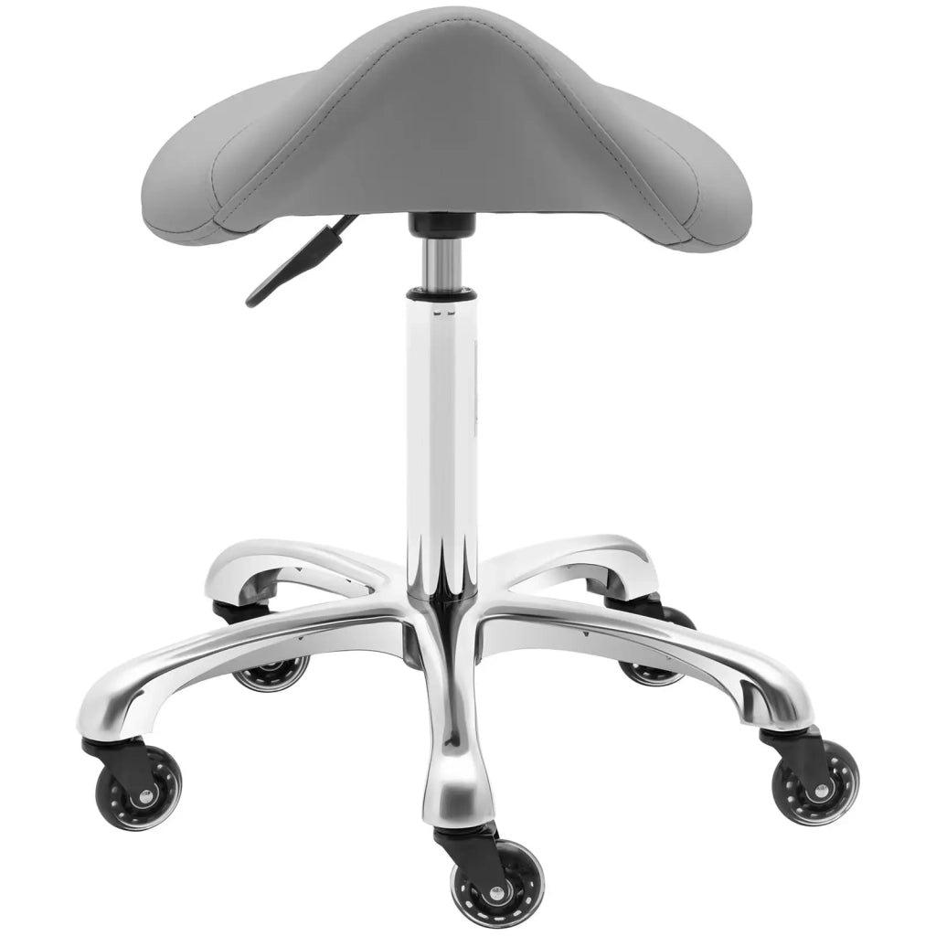 Sgabello da sella per cavallo capacità 150 kg grigio scuro lega di alluminio PVC PU ​​compensato schiuma sintetica grigio scuro 14_0010086