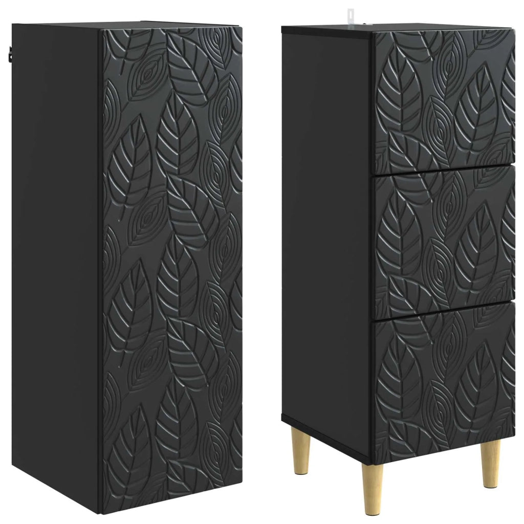 Set di armadi 2 pcs Nero 33 x 34,5 x 90 cm Legno ingegnerizzato