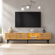 Mobile TV moderno in MDF con illuminazione LED multicolore, 175 x 31 x 41 cm