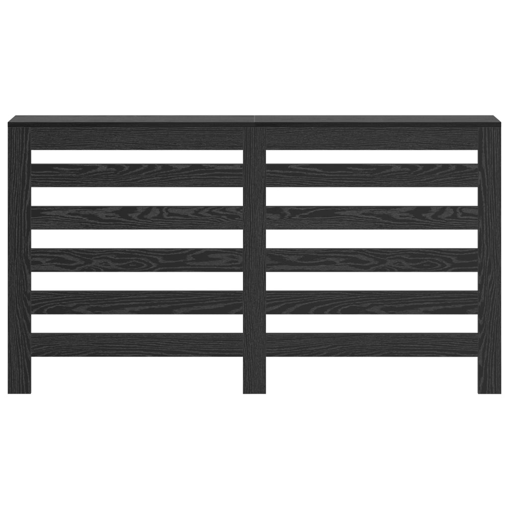 Coprente Radiatore Nero Rovere 149x20x82 cm Legno Ingenerizzato